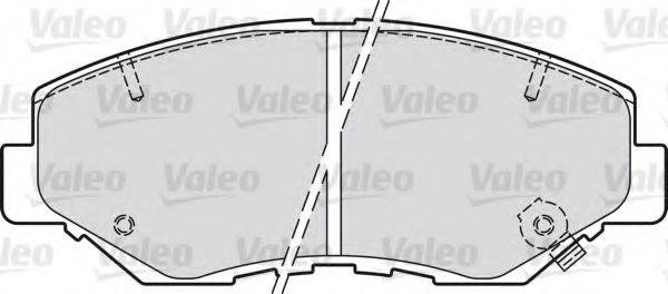 Комплект тормозных колодок, дисковый тормоз VALEO 598757