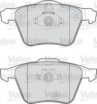 Комплект тормозных колодок, дисковый тормоз VALEO 598657