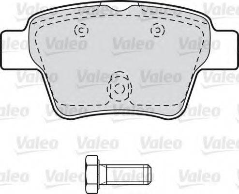 Комплект тормозных колодок, дисковый тормоз VALEO 598702