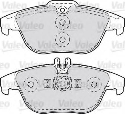 Комплект тормозных колодок, дисковый тормоз VALEO 601051