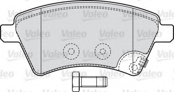 Комплект тормозных колодок, дисковый тормоз VALEO 598804