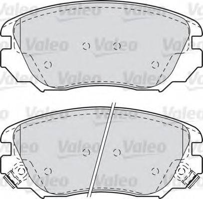 Комплект гальмівних колодок, дискове гальмо VALEO 601047