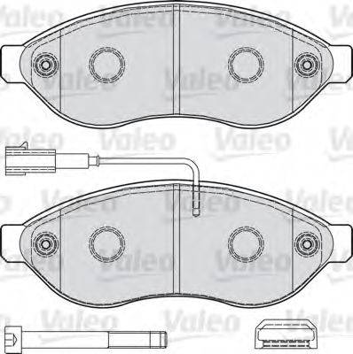 Комплект тормозных колодок, дисковый тормоз VALEO 598891