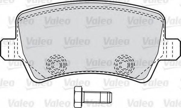 Комплект гальмівних колодок, дискове гальмо VALEO 598928