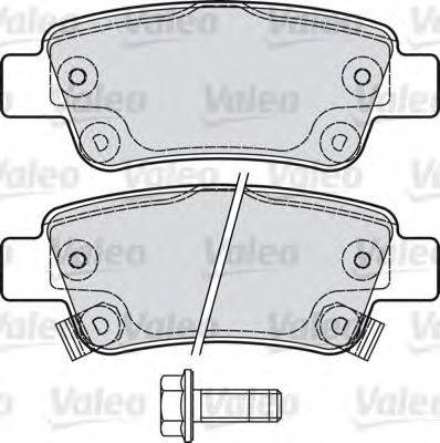 Комплект тормозных колодок, дисковый тормоз VALEO 601038