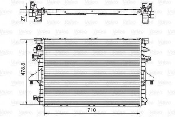 Радіатор, охолодження двигуна VALEO 701654