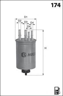 Топливный фильтр MECAFILTER ELG5332