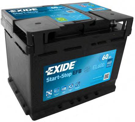 Стартерная аккумуляторная батарея; Стартерная аккумуляторная батарея EXIDE EL600