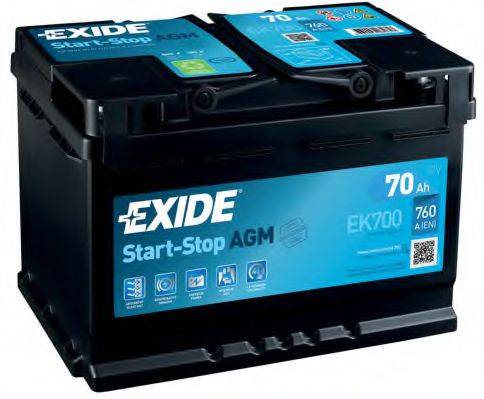 Стартерная аккумуляторная батарея; Стартерная аккумуляторная батарея EXIDE EK700