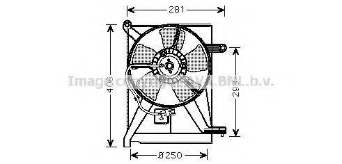 Вентилятор, охлаждение двигателя AVA QUALITY COOLING DW7510