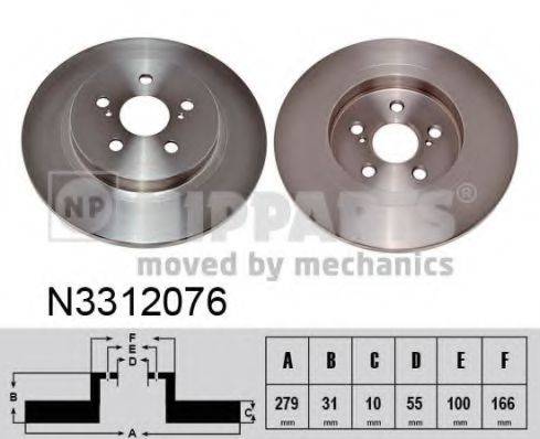 Тормозной диск NIPPARTS N3312076