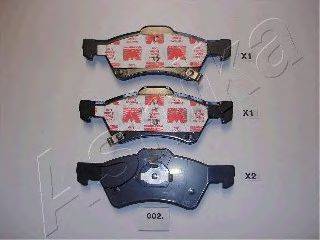 Комплект тормозных колодок, дисковый тормоз ASHIKA 50-00-002