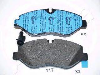 Комплект тормозных колодок, дисковый тормоз ASHIKA 50-01-117
