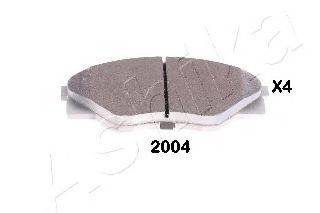 Комплект гальмівних колодок, дискове гальмо ASHIKA 50-02-2004