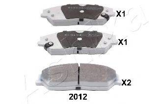 Комплект тормозных колодок, дисковый тормоз ASHIKA 50-02-2012