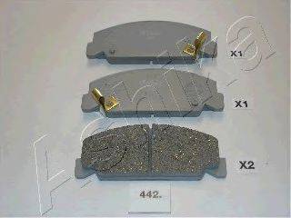 Комплект гальмівних колодок, дискове гальмо ASHIKA 50-04-442
