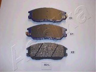 Комплект тормозных колодок, дисковый тормоз ASHIKA 50-0S-S01
