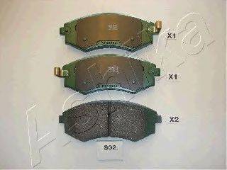 Комплект тормозных колодок, дисковый тормоз ASHIKA 50-0S-S02
