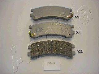 Комплект тормозных колодок, дисковый тормоз ASHIKA 51-01-128