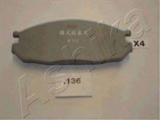 Комплект тормозных колодок, дисковый тормоз ASHIKA 51-01-136