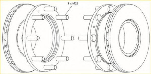 гальмівний диск BERAL BCR308A