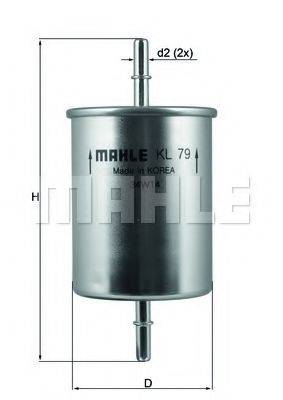 Паливний фільтр MAHLE ORIGINAL KL 79