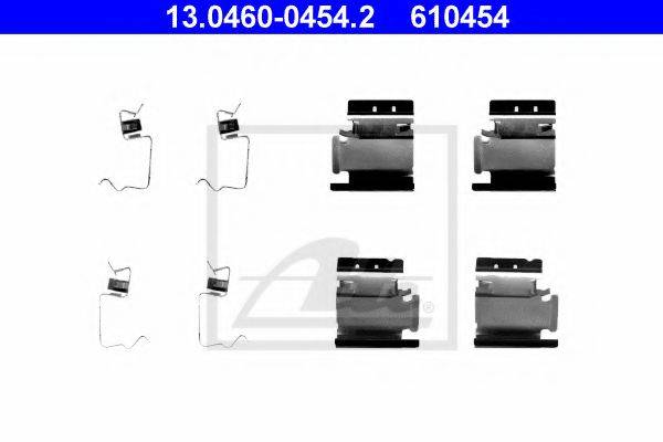Комплектующие, колодки дискового тормоза ATE 13.0460-0454.2