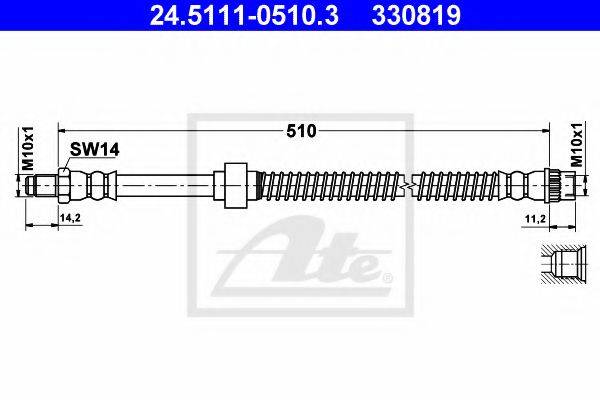 Тормозной шланг ATE 24.5111-0510.3