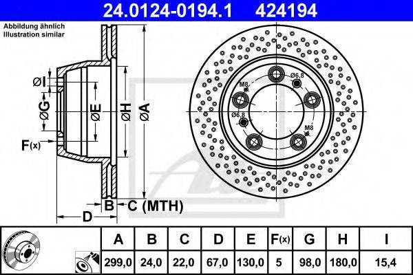 Тормозной диск ATE 24.0124-0194.1