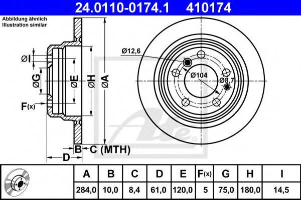 Тормозной диск ATE 24.0110-0174.1