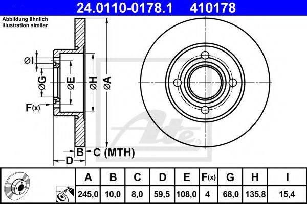 Тормозной диск ATE 24.0110-0178.1