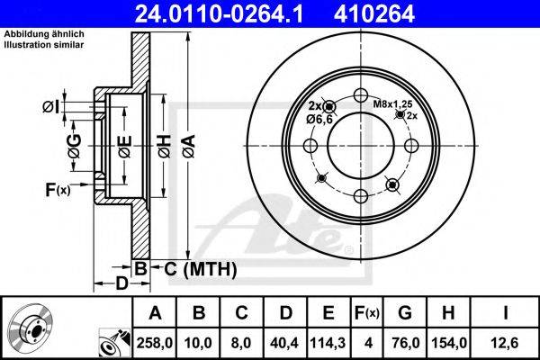 Тормозной диск ATE 24.0110-0264.1