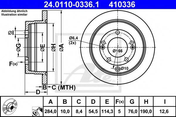 Тормозной диск ATE 24.0110-0336.1