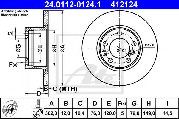 Тормозной диск ATE 24.0112-0124.1