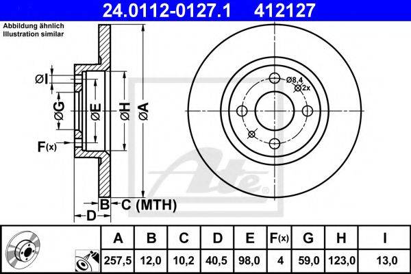 Тормозной диск ATE 24.0112-0127.1