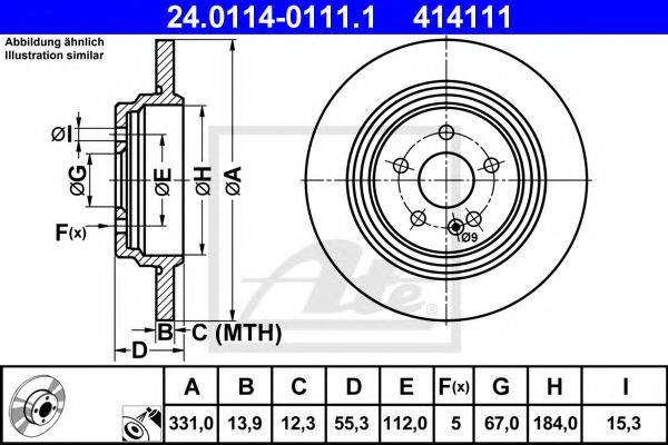 Тормозной диск ATE 24.0114-0111.1