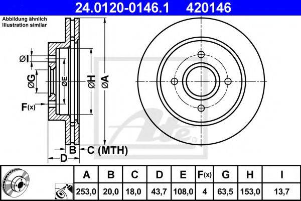 Тормозной диск ATE 24.0120-0146.1
