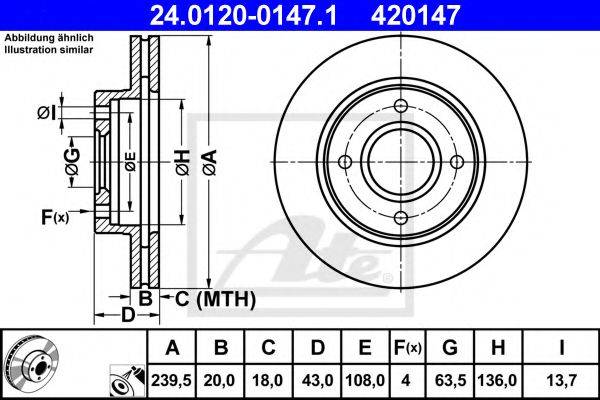 Тормозной диск ATE 24.0120-0147.1