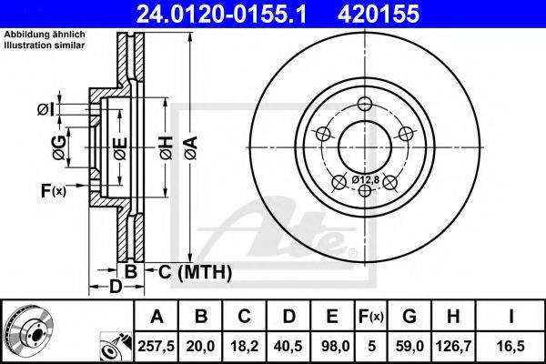 Тормозной диск ATE 24.0120-0155.1