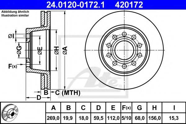 гальмівний диск ATE 24.0120-0172.1