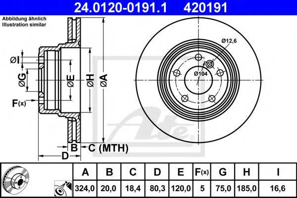 Тормозной диск ATE 24.0120-0191.1