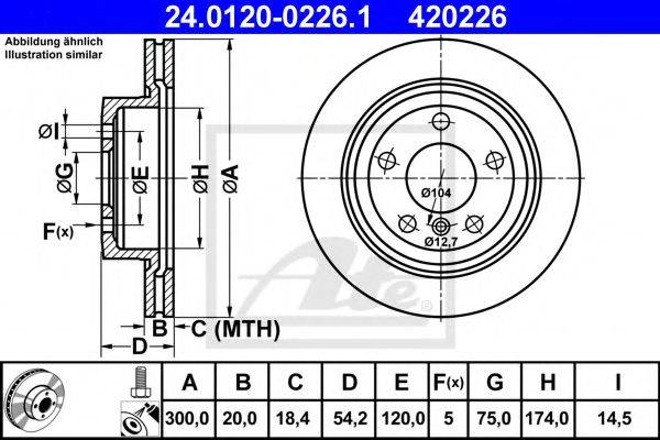гальмівний диск ATE 24.0120-0226.1