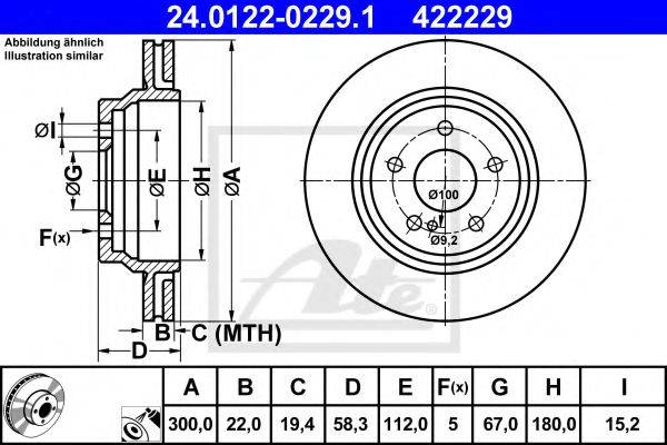 Тормозной диск ATE 24.0122-0229.1