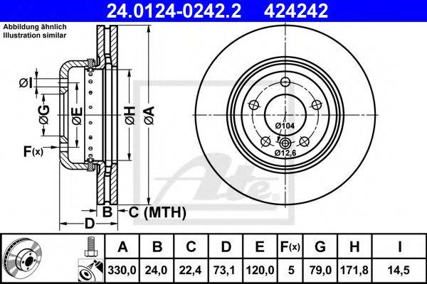 Тормозной диск ATE 24.0124-0242.2