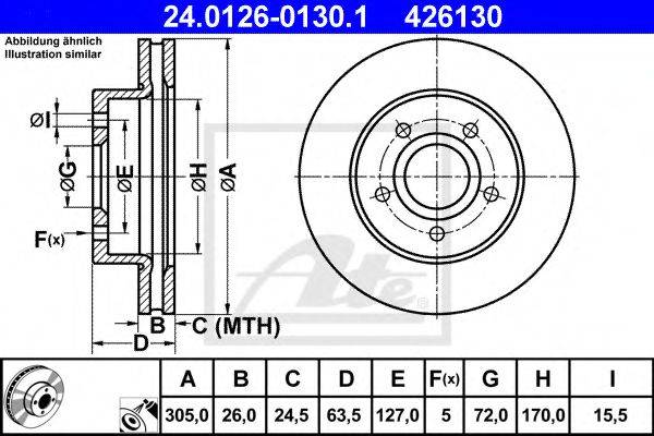 Тормозной диск ATE 24.0126-0130.1