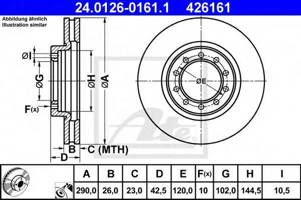 Тормозной диск ATE 24.0126-0161.1