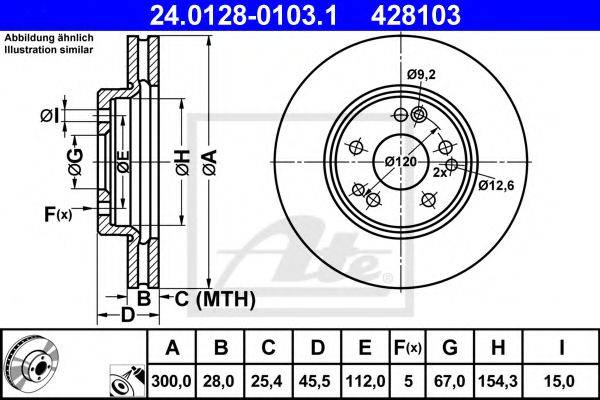 Тормозной диск ATE 24.0128-0103.1