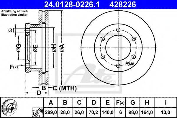 Тормозной диск ATE 24.0128-0226.1