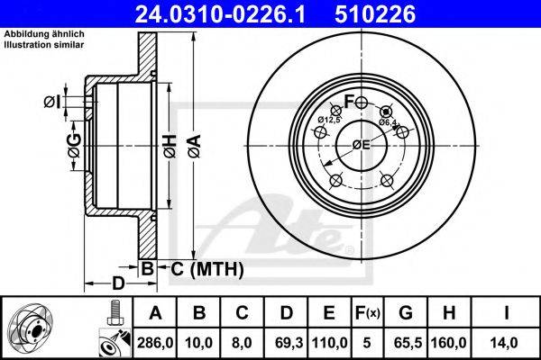 Тормозной диск ATE 24.0310-0226.1