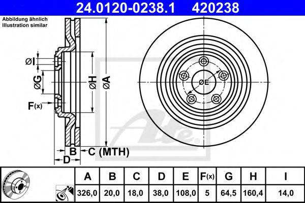 Тормозной диск ATE 24.0120-0238.1